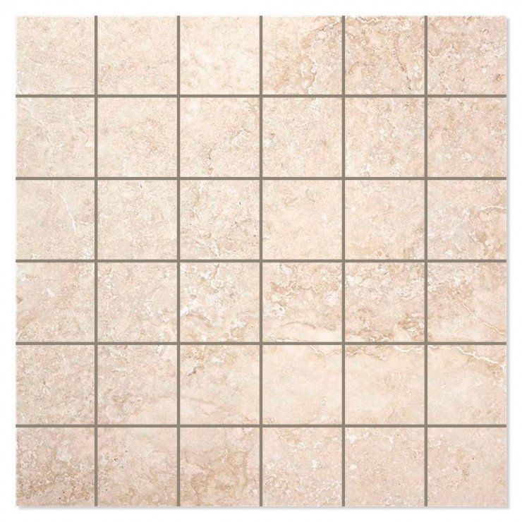 Marmor Mosaik Klinker Rockstone Beige Matt 30x30 (5x5) cm-0